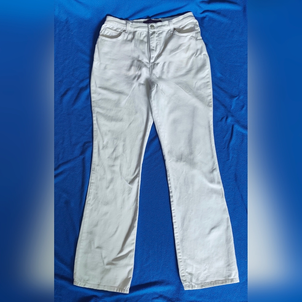 Gloria Vanderbilt White Women's Stretch Jeans 98% Cotton 2% Elastane Sz 8 Avg